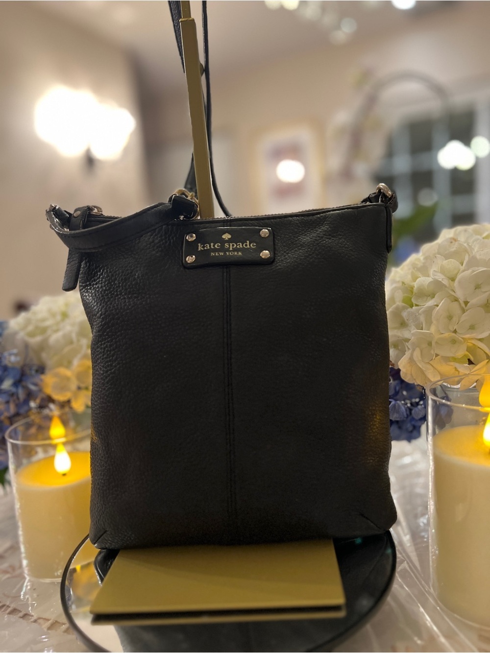 Kate Spade Black Pebbled Leather Crossbody Bag